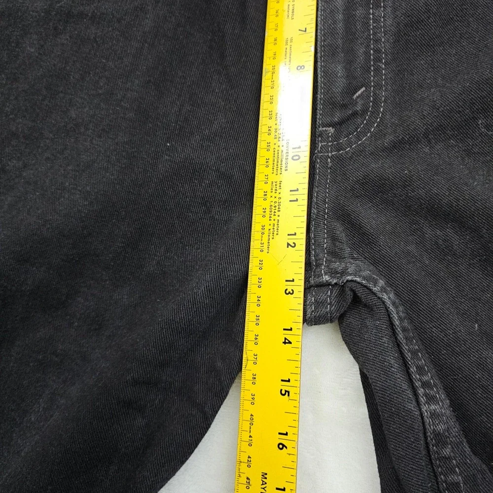 Levi's 550 Relaxed Fit Jeans Mens 36x38 Tall Black Denim Tapered Vintage Skater
